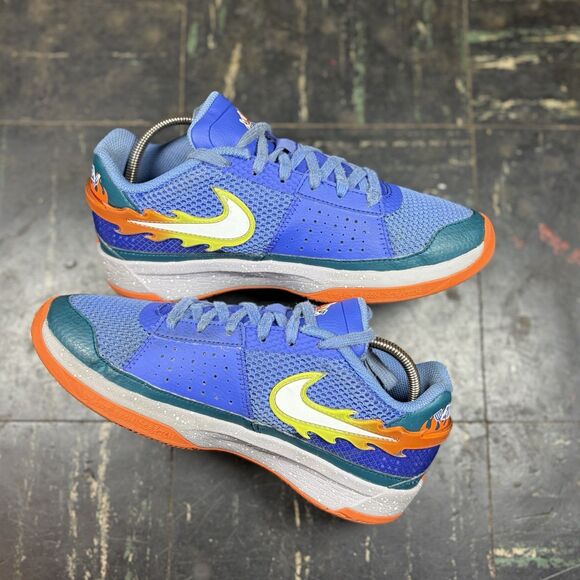 Nike Ja Morant 1 Backyard BBQ SE Blue Low Basketball Shoes FN4398-400 Kids Sz 6Y - Picture 2 of 6